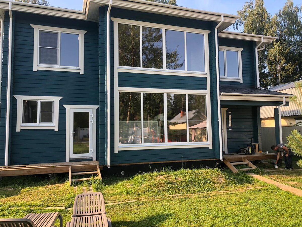 Как выбрать цвет для фасада деревянного дома? 🏡 Масло Osmo Landhausfarbe в цвете 2501 (Морская волна)