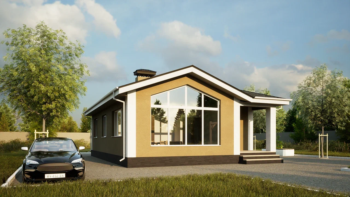 Проект "Пекин" с двусветным залом общей площадью 105 квадратных метров. СК - "дом мечты" ссылка ниже