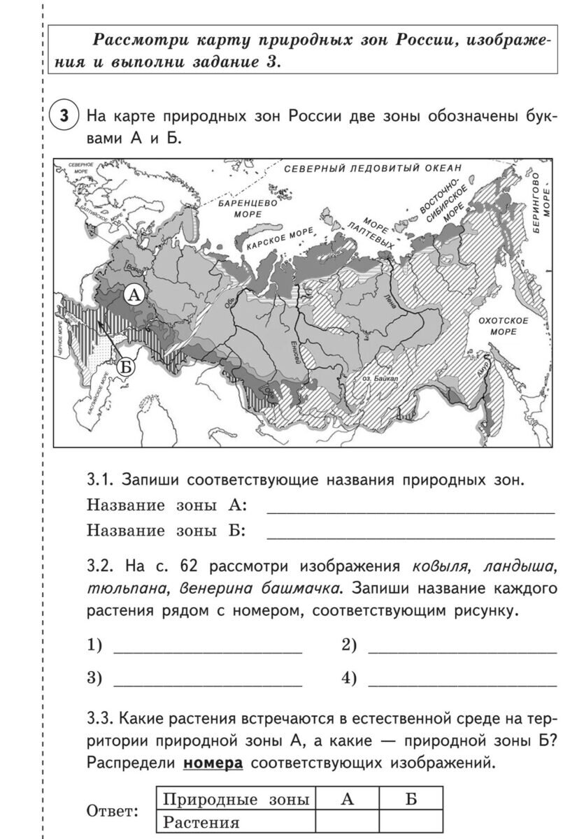 Проверочная окружающий 3 класс