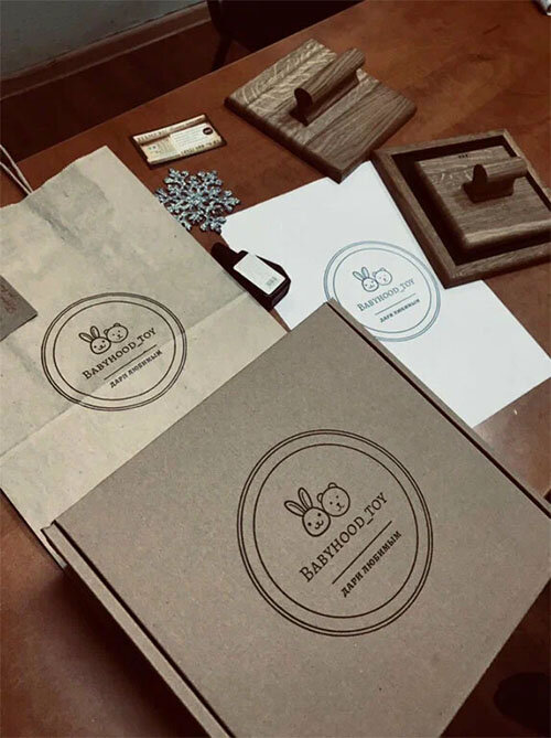 Штампы для крафт пакетов и коробок