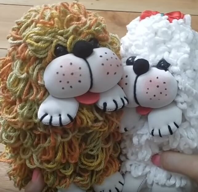    Собачка из пряжи   
Источник: Скриншот из видео