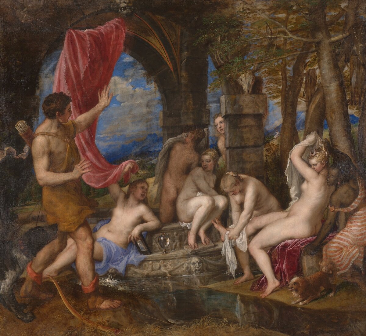 Тициан. "Диана и Актеон" (1556-59)