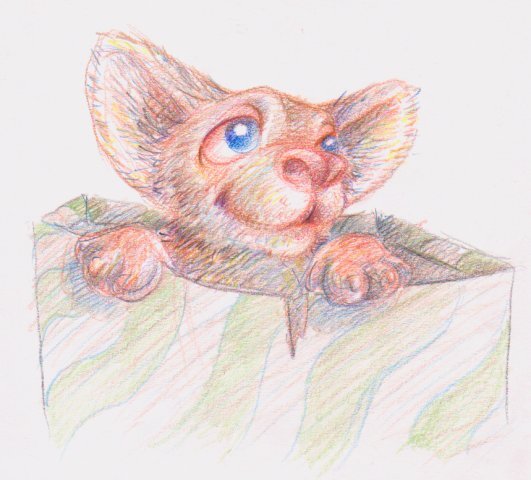 Это мой старый рисунок с подарочным щенком и он ярко иллюстрирует подарок, который не всегда можно принять.