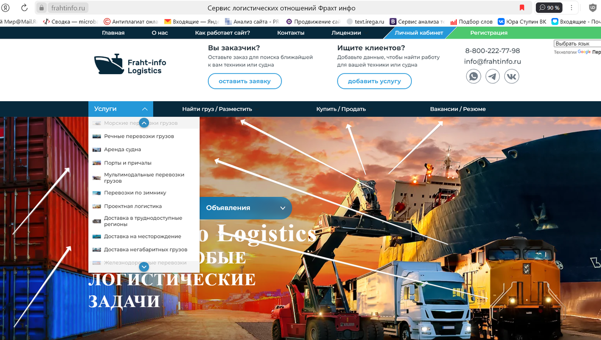 Уникальный сайт, аналогов нет - Fraht-info Logistics | Юрий Ступин | Дзен