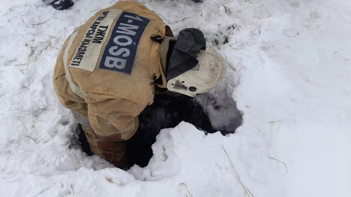 Спасатели Риддера пришли на помощь псу Айсу © Photo : Пресс-служба МЧС Казахстана
