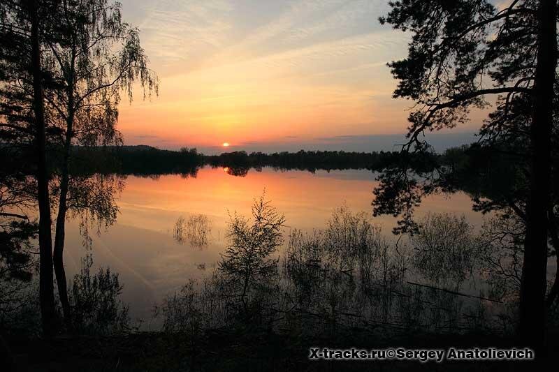 Река Клязьма в весеннее половодье.