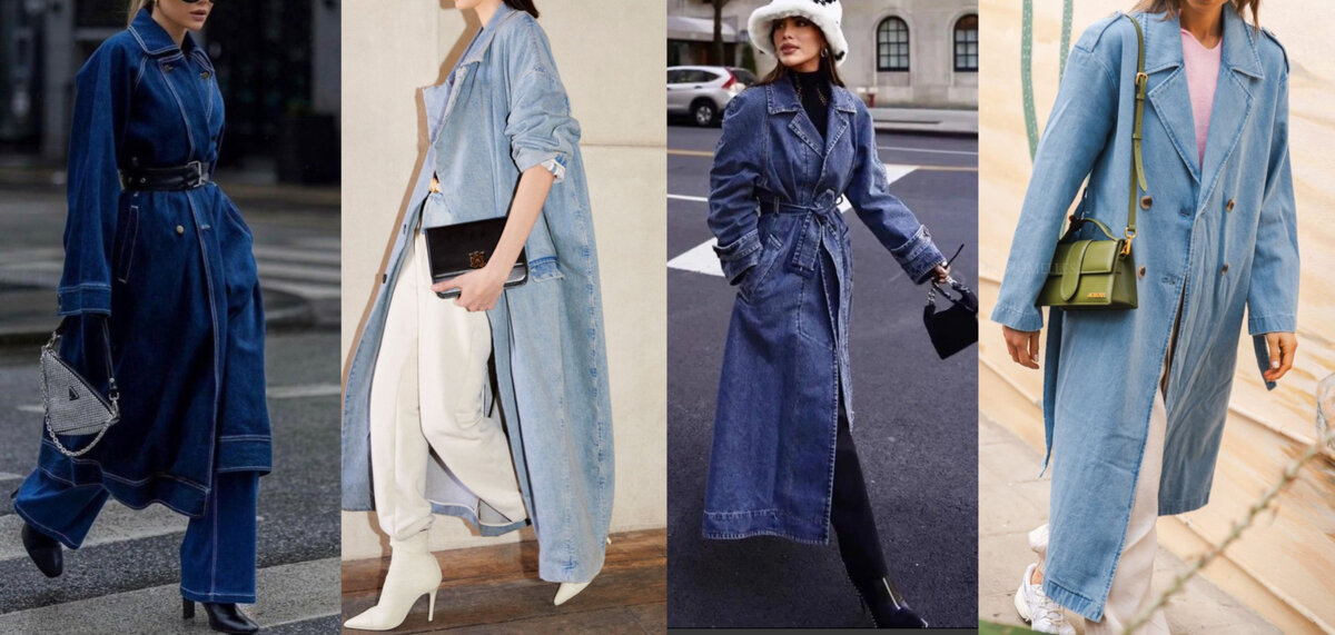 джинсовый тренч