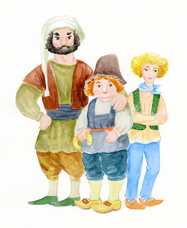 Жили-были в далеком царстве три брата: Владимир, Станислав и Григорий. Они были сильны и могучи, но, как это бывает с братьями, иногда возникали разногласия о том, кто из них сильнее. 
Однажды, когда солнце красиво светило, а ветер ласково шептал в лицо, братья решили разрешить свой спор о силе. Они выбрались на поляну, где стоял древний дуб, и решили провести соревнование.

Первым подошел к дубу Владимир. Он взялся за ствол и, с силой и упорством, начал тянуть его, как бы пытаясь выкорчевать его из земли. Владимир был могуч и силен, но дуб оставался непоколебимым.

Потом к дубу подошел Станислав. Он взялся за ствол и, со всей своей мощью, стал пытаться повернуть его, словно это был тростник. Станислав был сильным и упорным, но дуб все так же стоял на своем месте.

Наконец, подошел к дубу Григорий. Он взялся за ствол, но вместо того, чтобы силой противостоять ему, он присел и начал тихо говорить с дубом. Он говорил о природе, о силе ее мудрости и спокойствия. Он говорил о том, как важно быть сильным не только физически, но и духовно.

И вдруг произошло чудо. Дуб, словно поняв слова Григория, начал медленно наклоняться, словно соглашаясь с его мыслями. Братья смотрели на это с изумлением и восхищением.

Так братья поняли, что сила не всегда заключается в могучих мышцах и грубой силе. Иногда настоящая сила проявляется в мудрости, терпении и способности найти общий язык с теми, кто кажется крепче и сильнее. Их спор был разрешен, и они стали не только братьями, но и друзьями, готовыми поддержать друг друга в любых испытаниях.