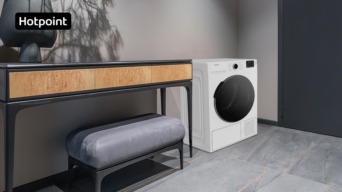 Для установки сушильной машины Hotpoint DSH 725 H в коридоре необходима только розетка 