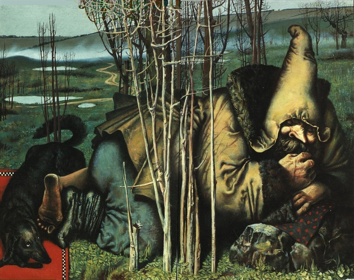© Олег Дозорцев. Странник. Х.,м. 45х65см.1993г