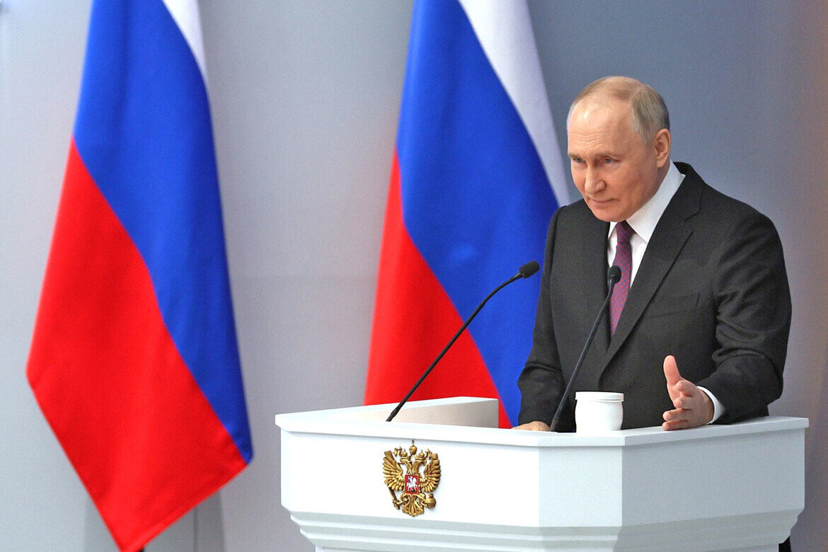 ​Владимир Путин: «Предлагаю продумать подходы к модернизации нашей фискальной системы, к более справедливому распределению налогового бремени». Фото: kremlin.ru