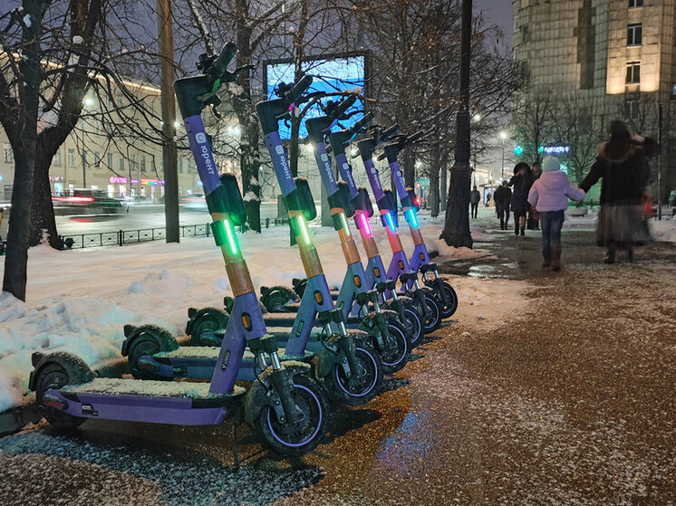     Там, где еще вчера были сугробы, скоро появятся самокаты. Фото: «МК в Питере»