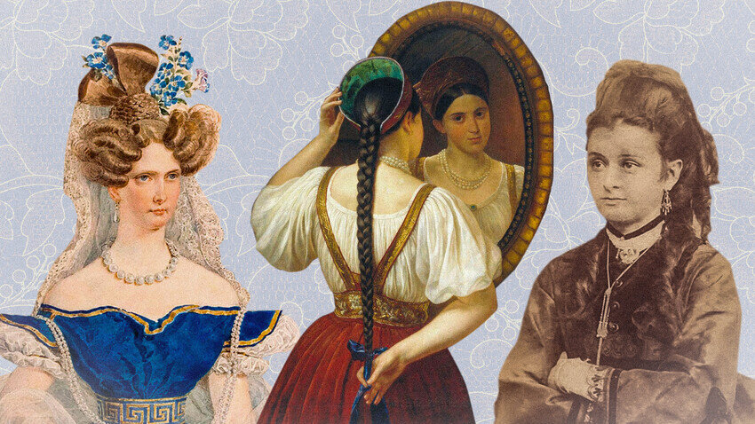 1870 Wood Engraving Victorian Lady Hairstyles Updos Spring Bonnet Fash Victorian
