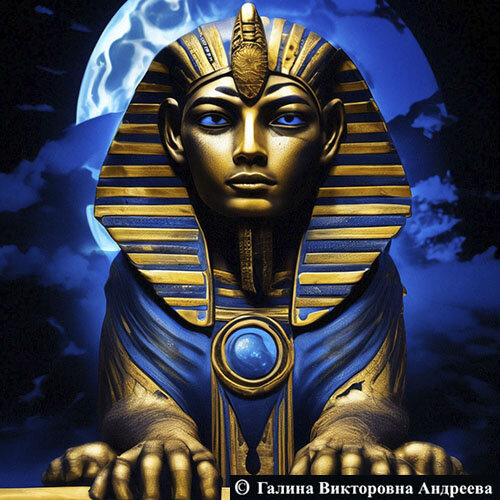 Иллюстрация в нейросети Шедеврум. Сфинкс