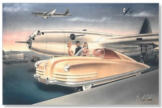 2. Новый взгляд на консервативный Chrysler. Эскиз Гила Спиера, 1941.
