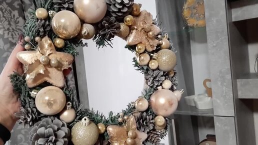 Новогодний венок своими руками из товаров Fixprice Christmas decoration DIY