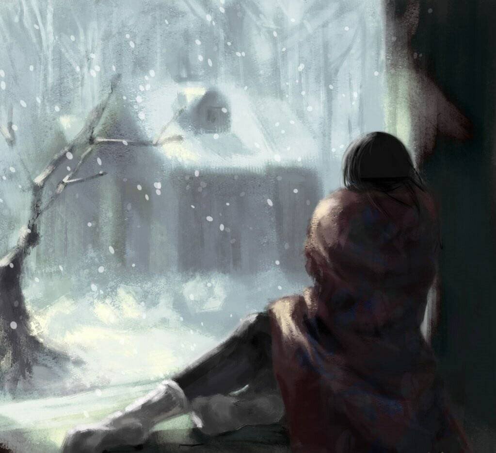 Девушка у окна. Картинка из свободного доступа