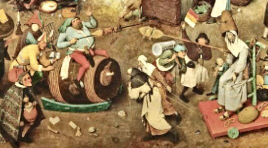 Масленица и Пост, фрагмент картины