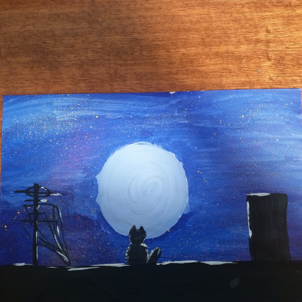 Ночью на крыше