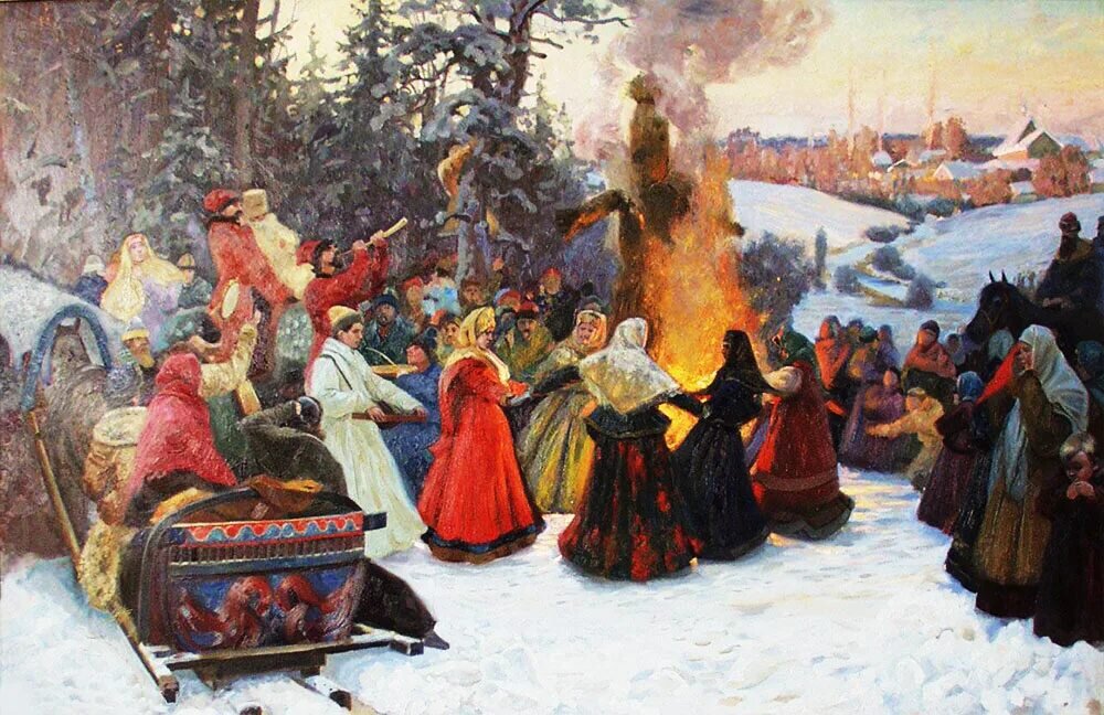 Празднование масленицы на Руси