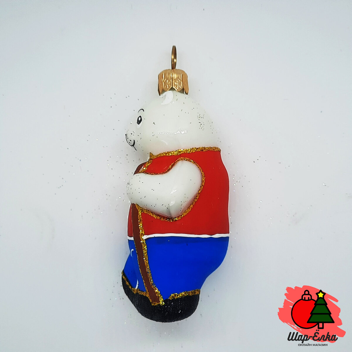 Ёлочная игрушка "Медведь жених" (Иней)