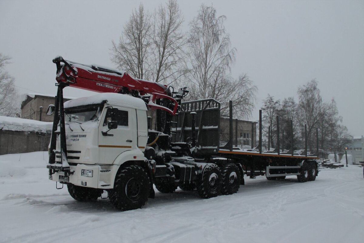 Седельный тягач на шасси КАМАЗ-43118 с гидроманипулятором Велмаш ВM10-86. |  Пермский Завод Грузовой Техники | Дзен