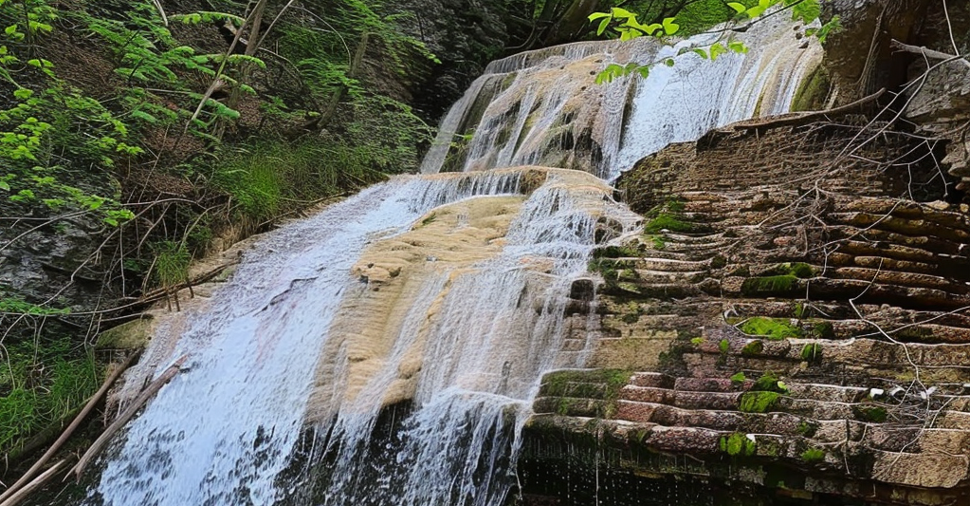 В самой долине насчитывается тринадцать основных водопадов (восемь из них расположены на реке Красной, остальные же — на притоках Пшады). 