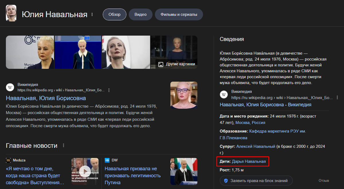 Юлия Навальная отказалась от сына? | Согласен с вами | Дзен