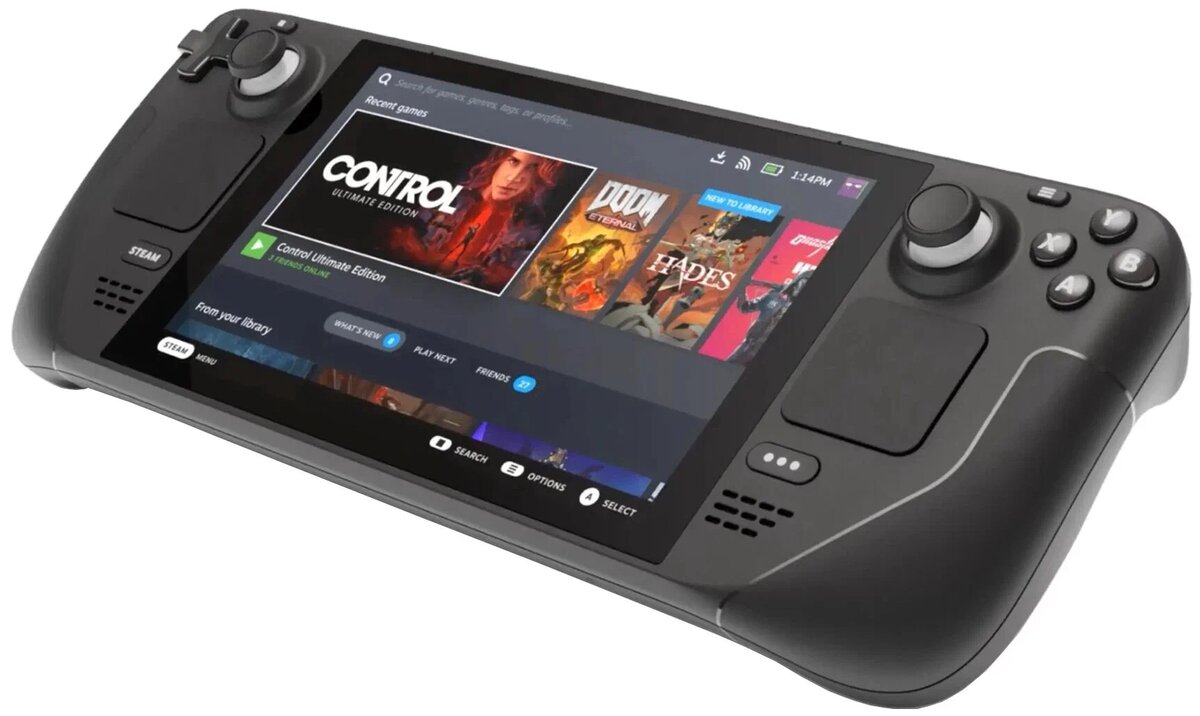 Фото игровой портативной консоли с OLED дисплеем Valve Steam Deck OLED 1Tb 