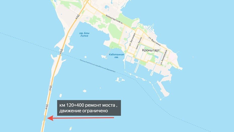    Участок КАД в Петербурге, где на месяц введут ограничения из-за ремонта. Автор фото: Пресс-служба Дирекции КЗС