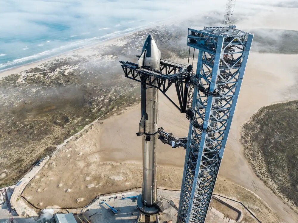 Фотография Starship на взлётной площадке