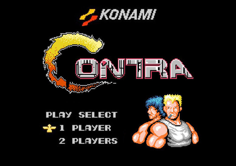Титульный экран Contra.