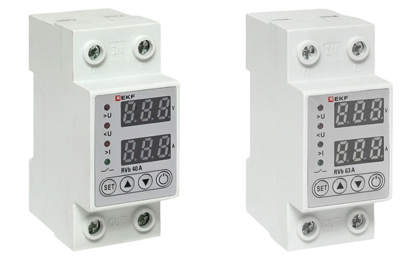 Реле напряжения и тока RVb 40A и 63A EKF 