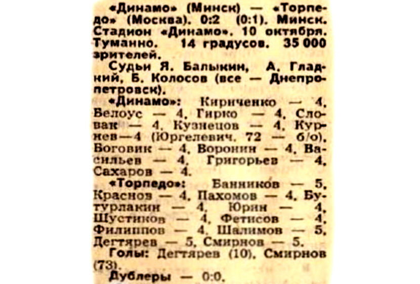 "Советский спорт", № 240 (7499), четверг, 12 октября 1972 г. С. 3. С небольшой корректировкой автора ИстАрх.