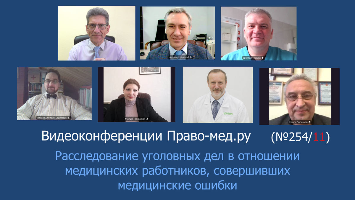 Видеоконференция Право-мед.ру № 254/11 от 14 марта 2024 года