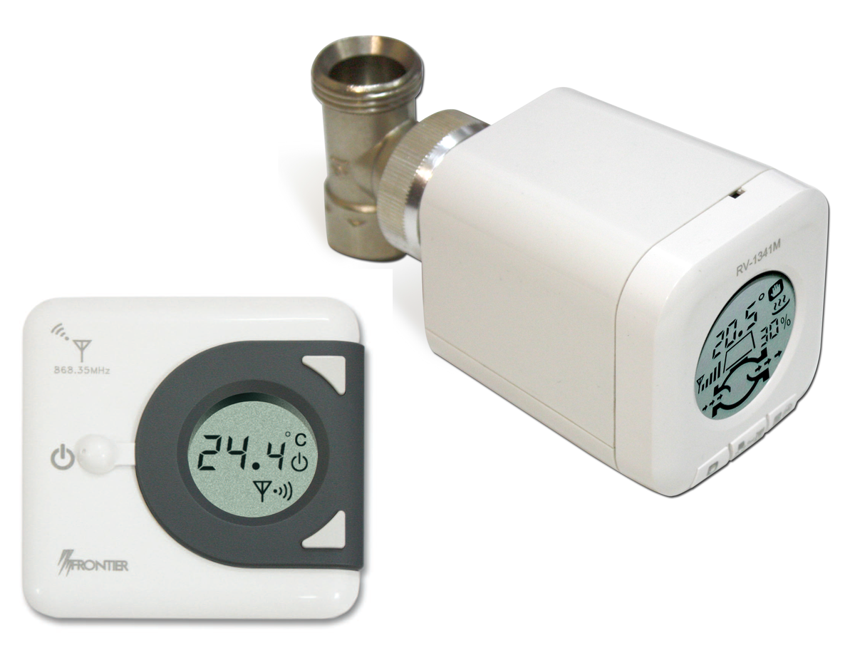 Беспроводной комплект управления радиатором отопления по температуре воздуха в помещении FRONTIER RAD-1