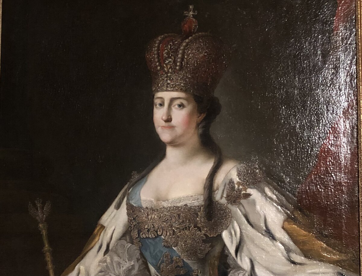 Портрет Екатерины II работы неизвестного художника. Музеи усадьбы Царицыно.