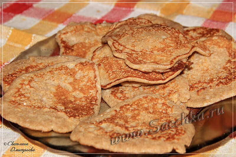 Заварные блины из ржаной муки