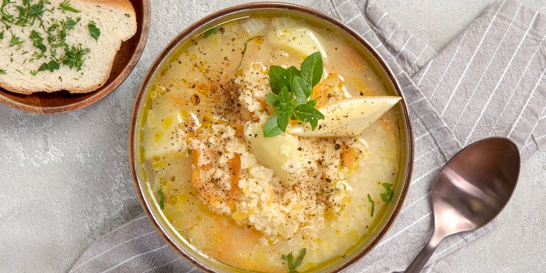 Лёгкий постный суп с пшеном!