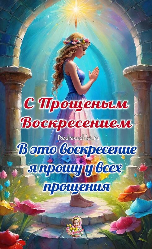 Открытка Прощенное Воскресенье с сайта https://pozdravushka.ru/