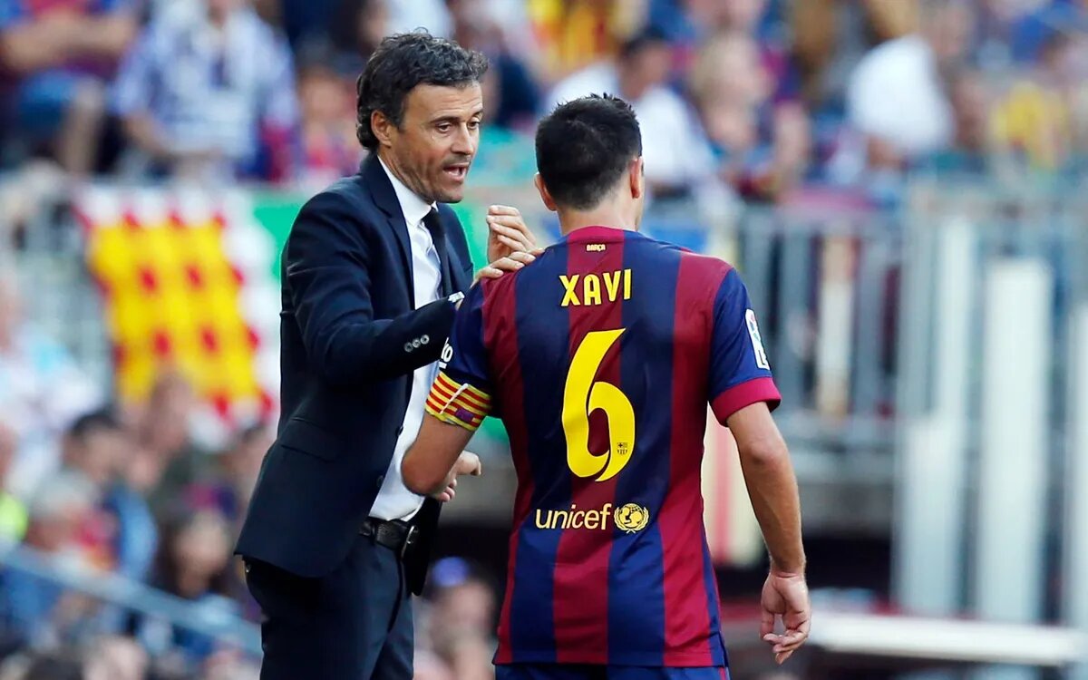 Нынешний и прошлый тренер "Барселоны"