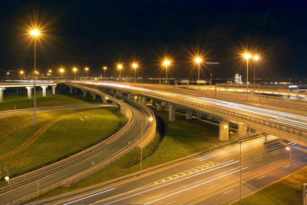 светодиодное освещение автомагистралей