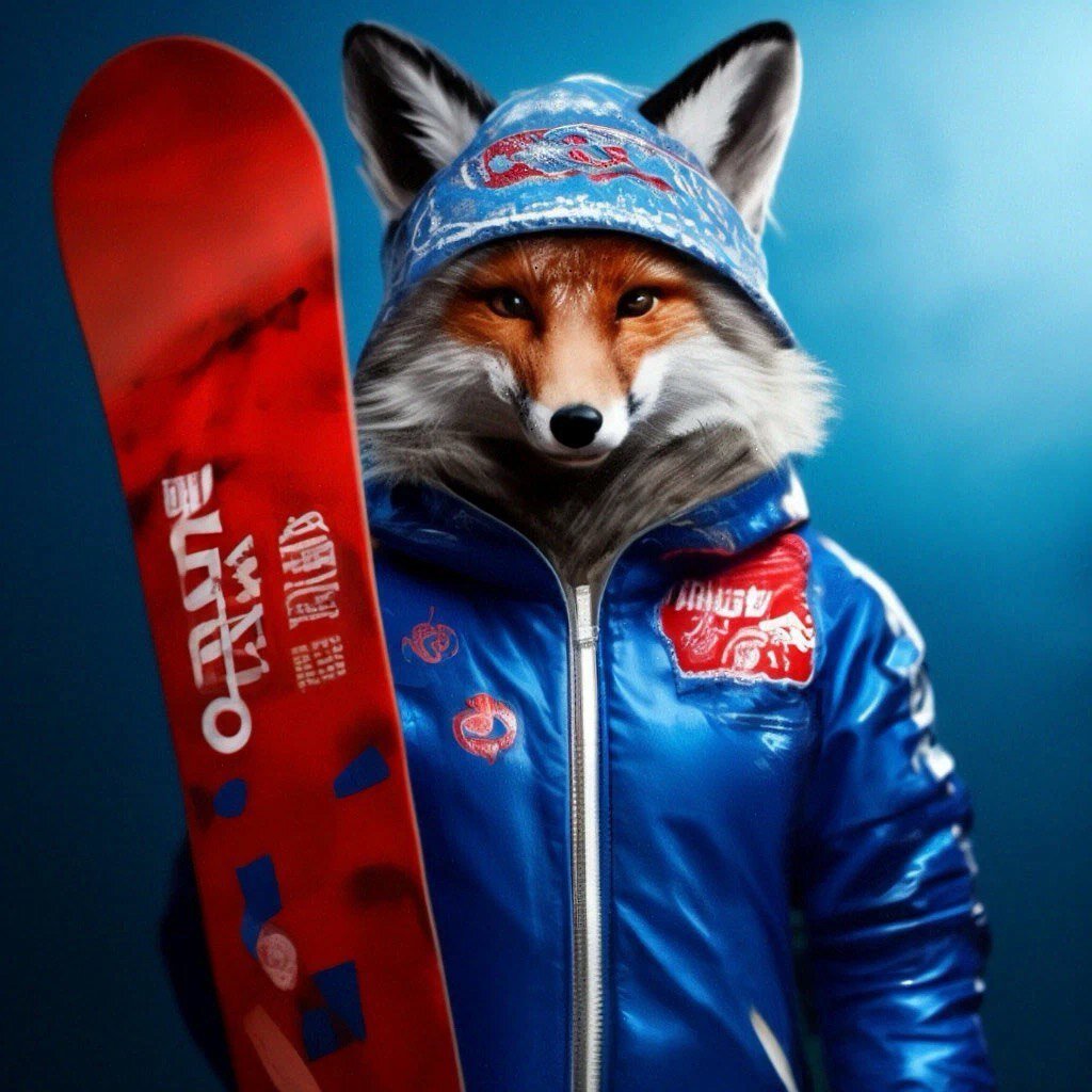 Лиса сноубодистка