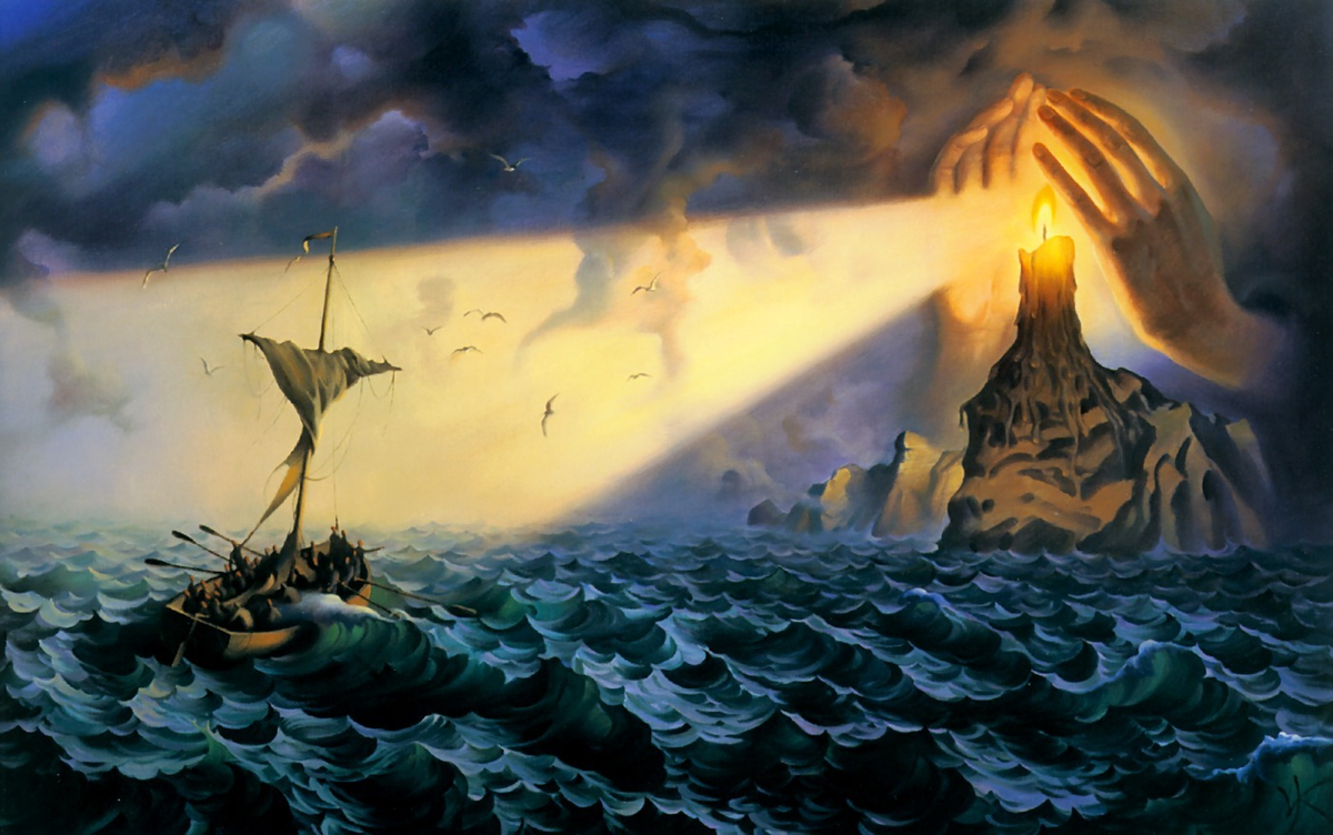 Метафорическая живопись Владимира Куша. Маяк души освещает светом наш путь. 