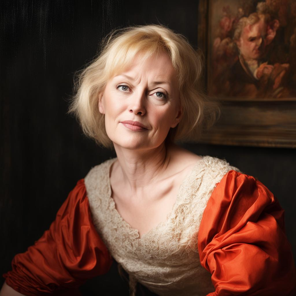 "Блондинка на пенсии, подводящая итоги недели" Рафаэль Санти. Кандинский жжёт