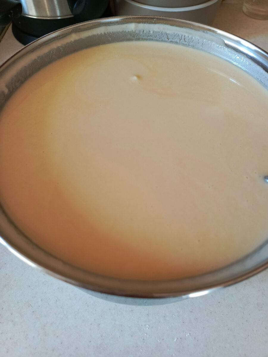 Тесто на блины. Фото автора.