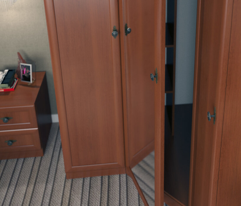 Вот такой шкаф был когда то у нас в Сибири. Он был угловой. Помню покупали мы его за 7 тыс. рублей на новоселье. Потом докупили пенал за 3 тысячи и еще один двухдверный шкаф за 5 тыс. рублей