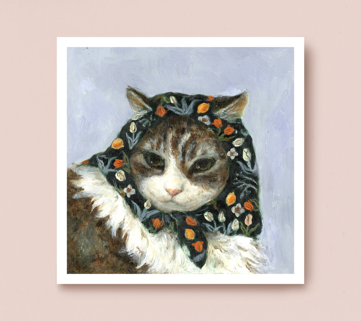 Котик в платке
