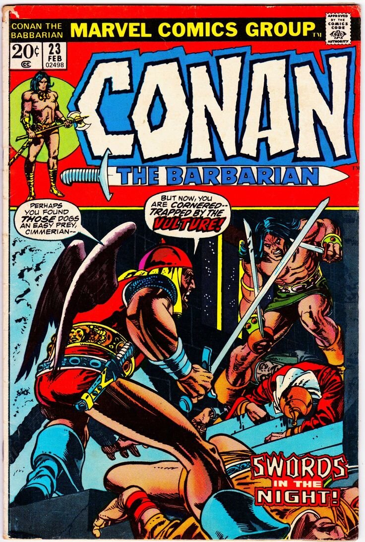 Обложка комикса "Conan the Barbarian" №23, где впервые появилась Рыжая Соня