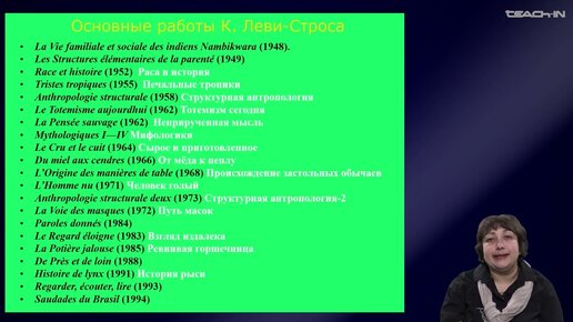 Седых О.М. - Культурная антропология.Часть 2 - 16. Клод Леви-Строс